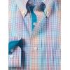 imagePaul Fredrick Mens Tailored Fit Comfort Stretch NonIron Tattersall Dress Shirt