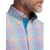 imagePaul Fredrick Mens Tailored Fit Comfort Stretch NonIron Tattersall Dress Shirt