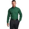 imagePaul Fredrick Mens Tailored Fit NonIron Cotton Windowpane Dress Shirt