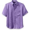 imagePaul Fredrick Mens Classic Fit Lyocell Solid Jacquard Casual ShirtLavender