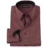 imagePaul Fredrick Mens Tailored Fit Comfort Stretch NonIron Geometric Dress Shirt