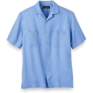 imagePaul Fredrick Mens Classic Fit Linen Solid Casual ShirtLight Blue