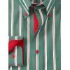 imagePaul Fredrick Mens Classic Fit Comfort Stretch NonIron Stripe Dress Shirt