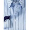 imagePaul Fredrick Mens Classic Fit NonIron Cotton Stripe Dress Shirt