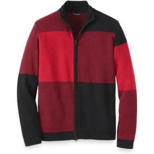 imagePaul Fredrick Mens Cotton Full Zip Mock Neck Sweater