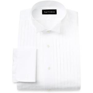 imagePaul Fredrick Mens Classic Fit NonIron Cotton Tuxedo ShirtWhite