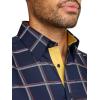 imagePaul Fredrick Mens Classic Fit Comfort Stretch NonIron Check Dress Shirt