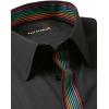 imagePaul Fredrick Mens Classic Fit Comfort Stretch NonIron Solid Dress Shirt