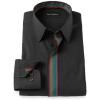 imagePaul Fredrick Mens Classic Fit Comfort Stretch NonIron Solid Dress Shirt