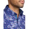 imagePaul Fredrick Mens Classic Fit Performance Stretch Check Casual Shirt