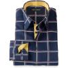 imagePaul Fredrick Mens Tailored Fit Comfort Stretch NonIron Check Dress Shirt