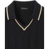 image:imagePaul Fredrick Mens Cotton Crochet VNeck PoloBlack
