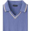 image:imagePaul Fredrick Mens Cotton Crochet VNeck PoloBlue