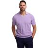 image:imagePaul Fredrick Mens Cotton Crochet VNeck PoloLavender