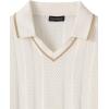 image:imagePaul Fredrick Mens Cotton Crochet VNeck PoloWhite