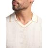 image:imagePaul Fredrick Mens Cotton Crochet VNeck PoloWhite
