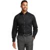 image:imagePaul Fredrick Mens NonIron 2ply Cotton Button Down Collar Dress Shirt Black 19 Neck 37 Sleeve