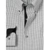 image:imagePaul Fredrick Mens Slim Fit NonIron Cotton Check Dress ShirtBlackWhite