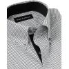 image:imagePaul Fredrick Mens Tailored Fit NonIron Cotton Check Dress ShirtBlackWhite