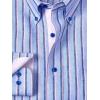 image:imagePaul Fredrick Mens Tailored Fit NonIron Linen Stripe Dress Shirt