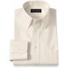 image:imagePaul Fredrick Mens NonIron 2ply Cotton Straight Collar Dress ShirtEcru