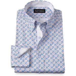 image:imagePaul Fredrick Mens Slim Fit Comfort Stretch NonIron Medallion Dress Shirt