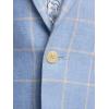 image:imagePaul Fredrick Mens Windowpane Linen Single Breasted Notch Lapel Sport Coat