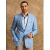 image:imagePaul Fredrick Mens Windowpane Linen Single Breasted Notch Lapel Sport Coat