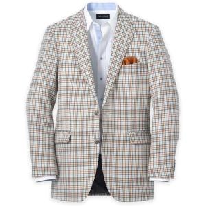 image:imagePaul Fredrick Mens Wool Gingham Single Breasted Notch Lapel Sport Coat