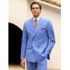 image:imagePaul Fredrick Mens Wool Blend Double Breasted Pinstripe Peak Lapel Suit