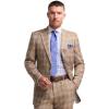 image:imagePaul Fredrick Mens Wool Blend Plaid Single Breasted Notch Lapel Suit