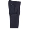 image:imagePaul Fredrick Mens BlackBlue Wool Stripe Single Pleated Suit Pants