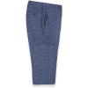 image:imagePaul Fredrick Mens Blue Wool Blend Plaid Flat Front Suit Pants
