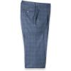 image:imagePaul Fredrick Mens Blue Wool Glen Plaid Single Pleated Suit Pants