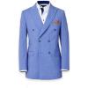 image:imagePaul Fredrick Mens Wool Blend Double Breasted Pinstripe Peak Lapel Suit