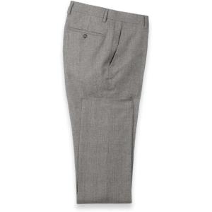 image:imagePaul Fredrick Mens BlackWhite Wool Glen Plaid Flat Front Suit Pants