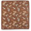 image:imagePaul Fredrick Mens Dog Motif Silk Pocket SquareBrown Multi