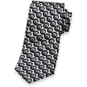 image:imagePaul Fredrick Mens Circles Italian Printed Silk Tie
