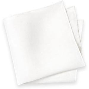 image:imagePaul Fredrick Mens Solid Linen Pocket SquareWhite
