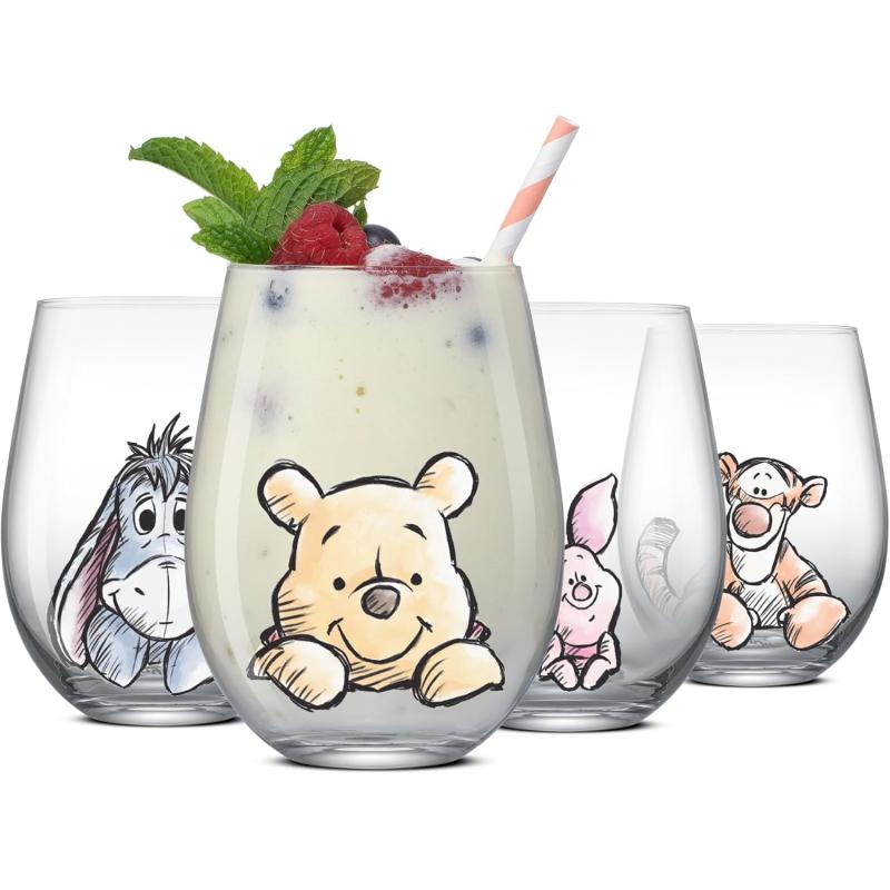 imageJoyJolt Star Wars Helmet Hues Tumblers Stemless Glasses Set of 4 19oz Stemless Drinking Glass Star Wars Kitchen Glasses Star Wars Gifts and Star Wars Collectibles for AdultsWinnie the Pooh
