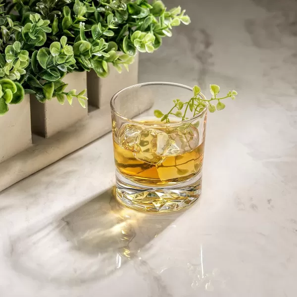 imageJoyJolt Everyday Whiskey Glasses  10oz Old Fashioned Glasses Set 4 Crystal Scotch Glasses Rocks Glass Bourbon Glasses Liquor Glasses Cocktail Glasses set