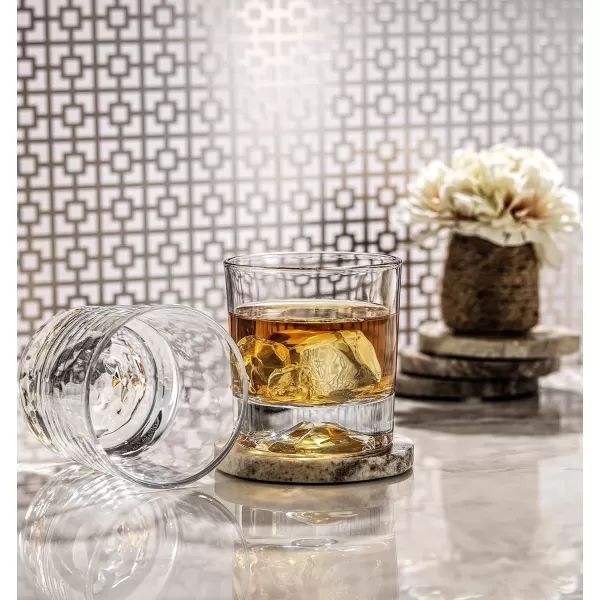 imageJoyJolt Everyday Whiskey Glasses  10oz Old Fashioned Glasses Set 4 Crystal Scotch Glasses Rocks Glass Bourbon Glasses Liquor Glasses Cocktail Glasses set
