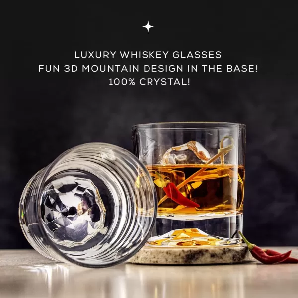 imageJoyJolt Everyday Whiskey Glasses  10oz Old Fashioned Glasses Set 4 Crystal Scotch Glasses Rocks Glass Bourbon Glasses Liquor Glasses Cocktail Glasses set