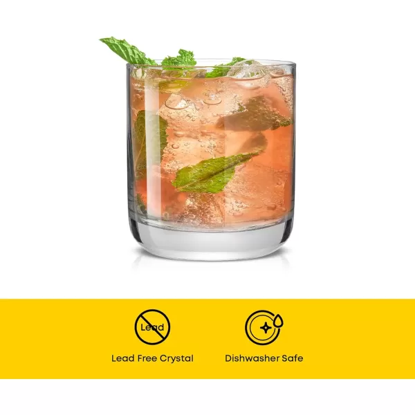 imageJoyJolt Faye 13oz Highball Glasses 6pc Tall Glass Sets LeadFree Crystal Drinking Glasses Water Glasses Mojito Glass Cups Tom Collins Bar Glassware and Mixed Drink Cocktail Glass SetShort glasses