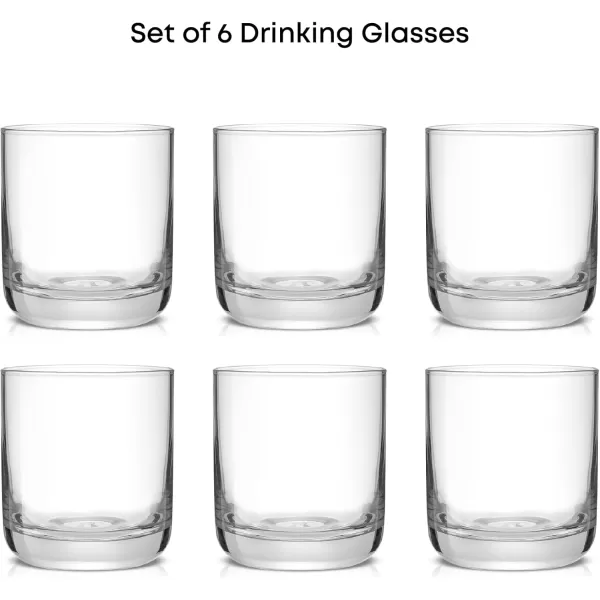 imageJoyJolt Faye 13oz Highball Glasses 6pc Tall Glass Sets LeadFree Crystal Drinking Glasses Water Glasses Mojito Glass Cups Tom Collins Bar Glassware and Mixed Drink Cocktail Glass SetShort glasses