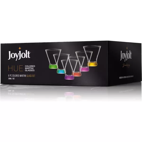 imageJoyJolt Hue Highball Glasses Set of 6 Tall Drinking Glasses 13oz Cocktail Glasses Bourbon Whiskey Glass Cups Set Mojito Glass Tumbler Tom Collins Glasses Water Glasses Colored Glassware SetsMartini Glasses