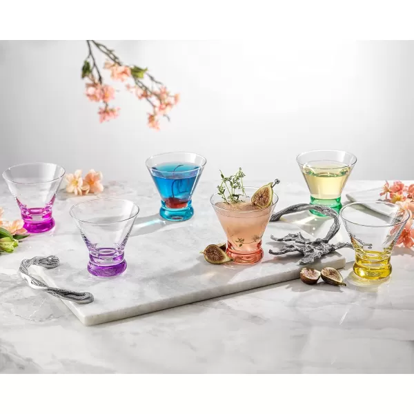 imageJoyJolt Hue Highball Glasses Set of 6 Tall Drinking Glasses 13oz Cocktail Glasses Bourbon Whiskey Glass Cups Set Mojito Glass Tumbler Tom Collins Glasses Water Glasses Colored Glassware SetsMartini Glasses