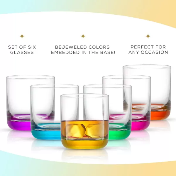 imageJoyJolt Hue Highball Glasses Set of 6 Tall Drinking Glasses 13oz Cocktail Glasses Bourbon Whiskey Glass Cups Set Mojito Glass Tumbler Tom Collins Glasses Water Glasses Colored Glassware SetsWhiskey Glasses