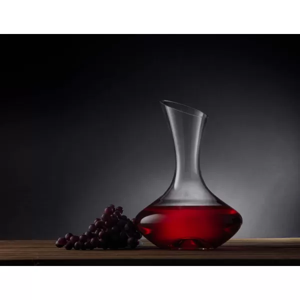 imageJoyJolt Lancia Wine Decanter Crystal Wine Aerator Handmade Base Glass Pitcher Ultra Elegant Design Easy Pour Slanted Spout for Wine 1200ml 40 floz