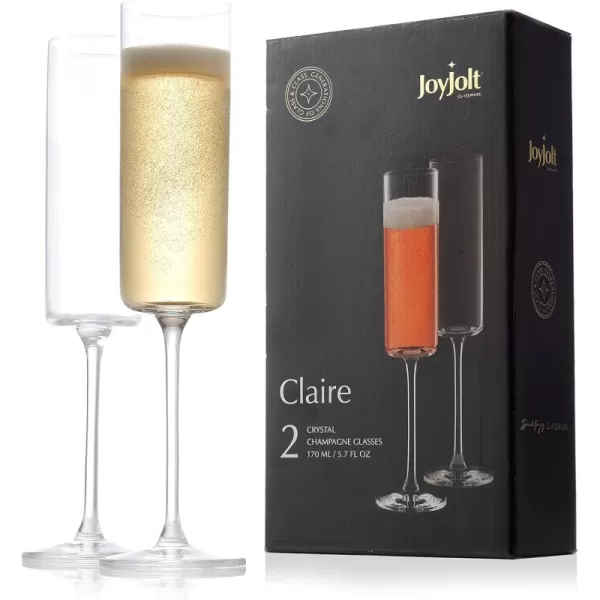 imageJoyJolt Claire 14oz Red Wine Glass Set Large Glasses Set of 2 Crystal Glasses Elegant Wide Rim Stemware  Modern with Stem Stemmed for Unique GiftsChampagne Flutes